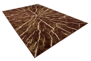 Vloerkleed Luxury Bruin Beige Hout Lijnen
