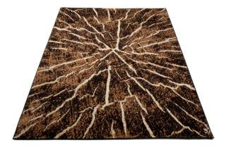 Vloerkleed Luxury Bruin Zwart Hout Lijnen