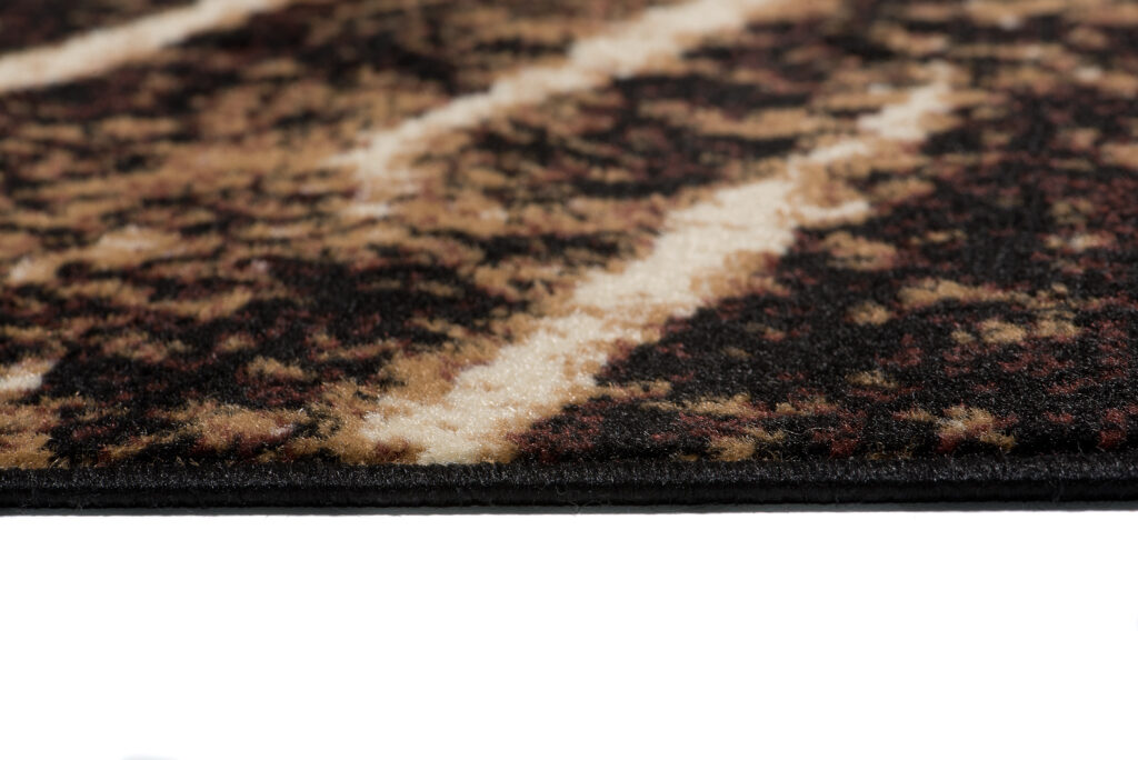 Vloerkleed Luxury Bruin Zwart Hout Lijnen