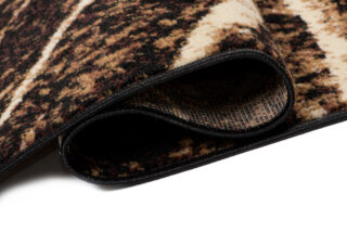 Vloerkleed Luxury Bruin Zwart Hout Lijnen