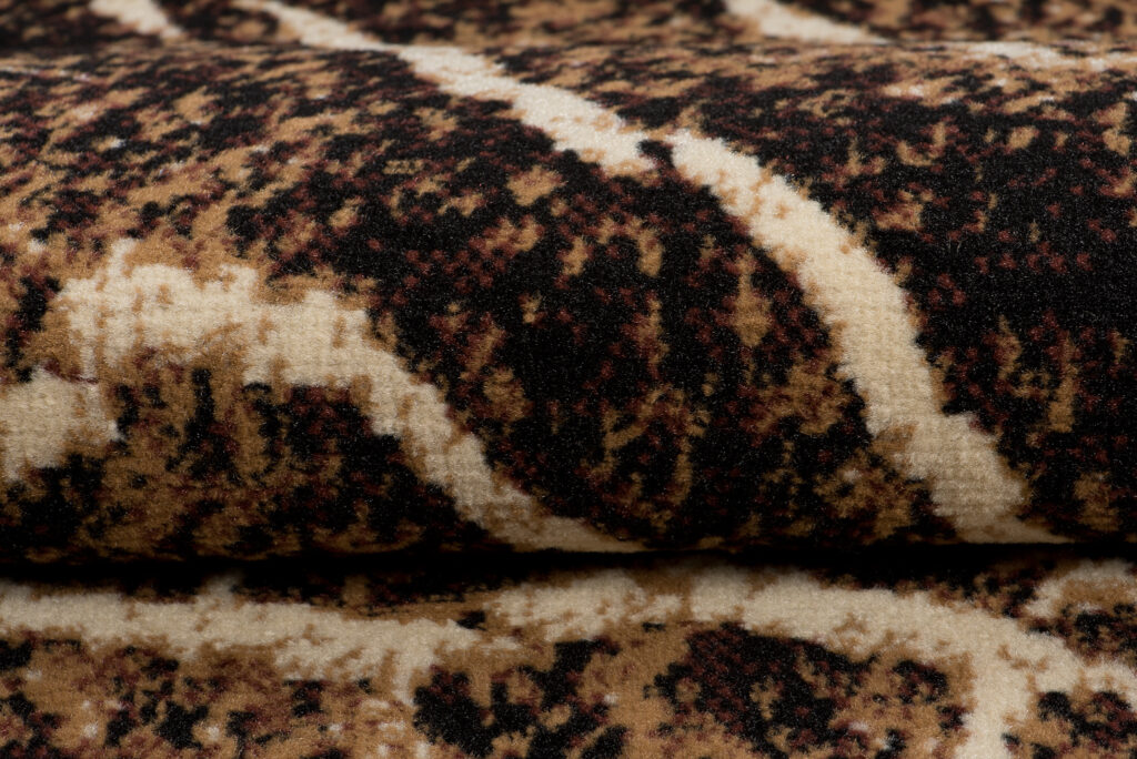 Vloerkleed Luxury Bruin Zwart Hout Lijnen