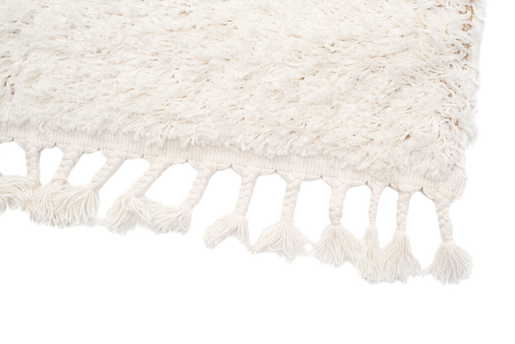 Vloerkleed Boho met Franjes Creme Hoogpolig