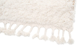 Vloerkleed Boho met Franjes Creme Hoogpolig