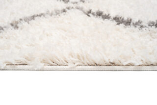 Vloerkleed Boho met Franjes Creme Zigzag Hoogpolig