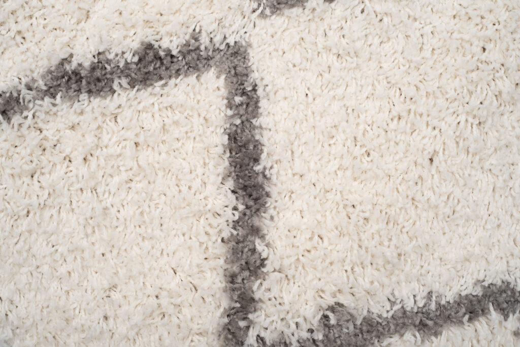 Vloerkleed Boho met Franjes Creme Zigzag Hoogpolig