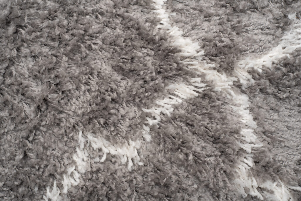 Vloerkleed Boho met Franjes Grijs Marokkaanse Klaver