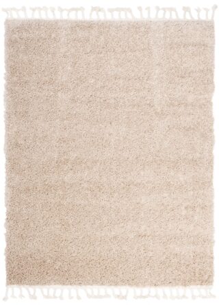 Vloerkleed Boho met Franjes Beige Hoogpolig