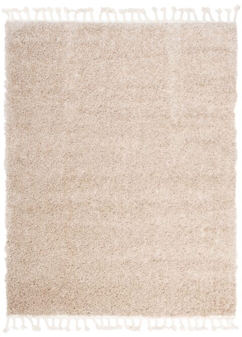 Vloerkleed Boho met Franjes Beige Hoogpolig