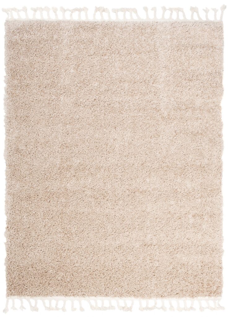 Vloerkleed Boho met Franjes Beige Hoogpolig