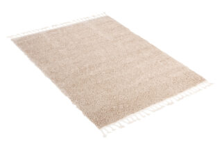 Vloerkleed Boho met Franjes Beige Hoogpolig