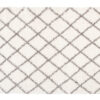 Vloerkleed Boho met Franjes Creme Geruit Stippen Hoogpolig