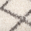 Vloerkleed Boho met Franjes Creme Geruit Stippen Hoogpolig