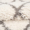 Vloerkleed Boho met Franjes Creme Geruit Stippen Hoogpolig
