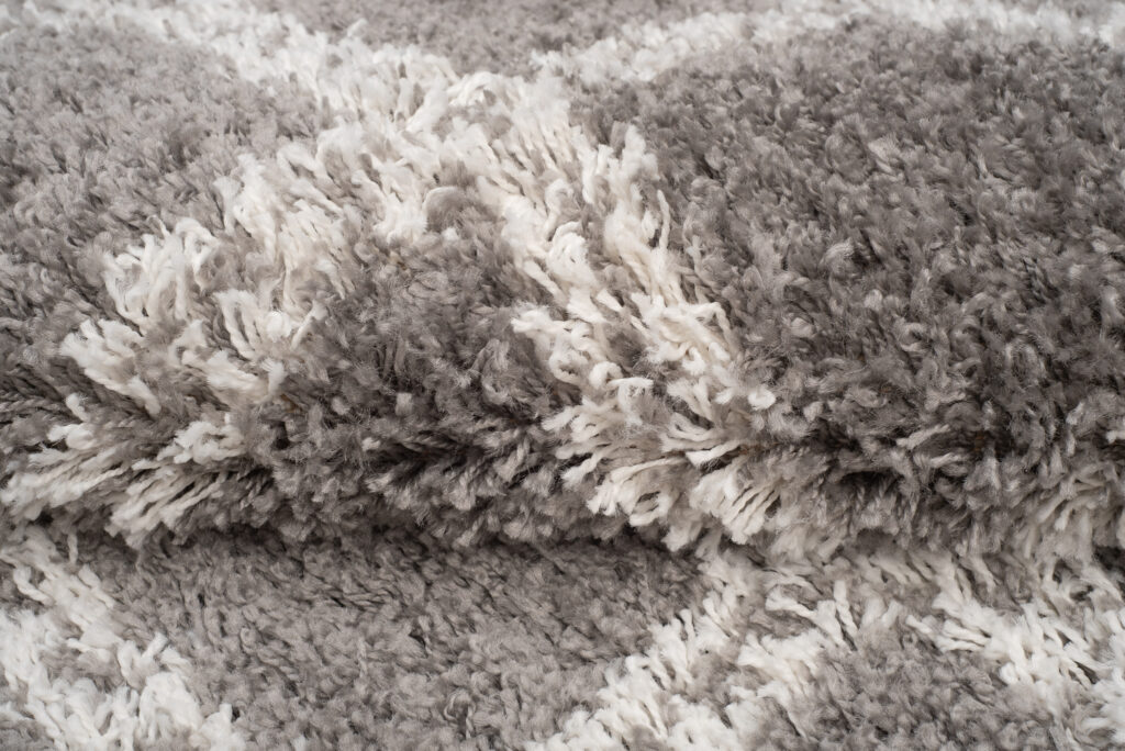 Vloerkleed Boho met Franjes Grijs Geruit Hoogpolig
