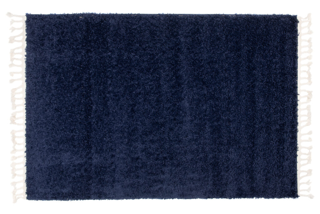Vloerkleed Boho met Franjes Marineblauw Hoogpolig
