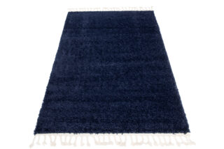 Vloerkleed Boho met Franjes Marineblauw Hoogpolig