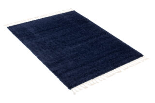 Vloerkleed Boho met Franjes Marineblauw Hoogpolig