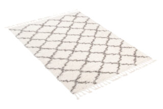 Vloerkleed Boho met Franjes Creme Trellis Hoogpolig