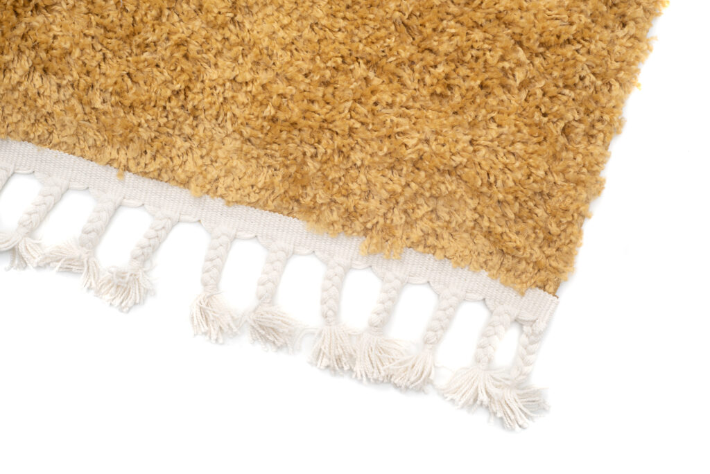Vloerkleed Boho met Franjes Mosterd Hoogpolig