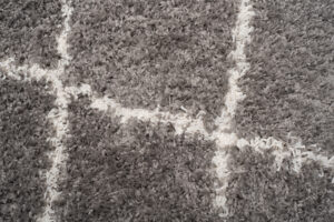 Vloerkleed Boho met Franjes Grijs Ruiten Hoogpolig