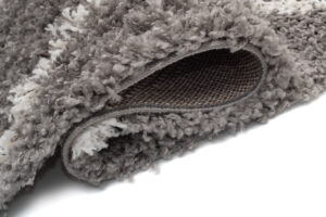 Vloerkleed Boho met Franjes Grijs Ruiten Hoogpolig