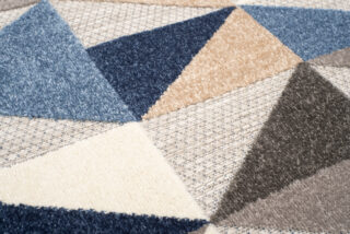 Buitenkleed Patio Grijs Blauw Geometrisch