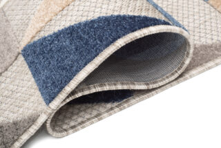 Buitenkleed Patio Grijs Blauw Geometrisch