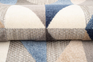Buitenkleed Patio Grijs Blauw Geometrisch