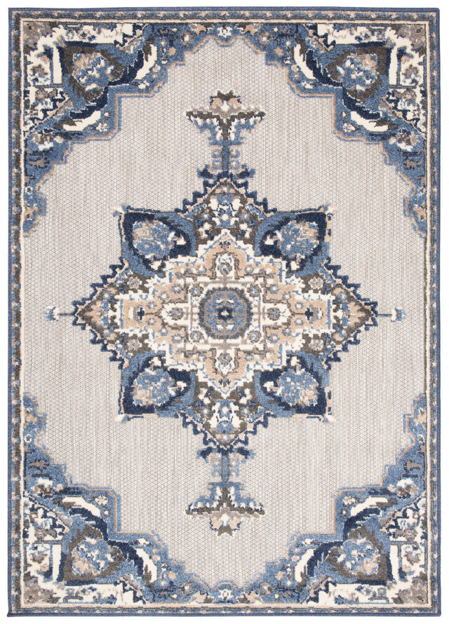 Buitenkleed Patio Grijs Blauw Vintage