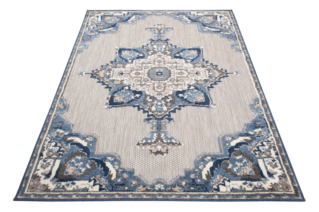 Buitenkleed Patio Grijs Blauw Vintage