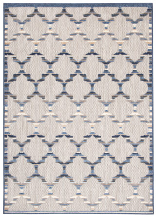 Buitenkleed Patio Grijs Blauw Trellis