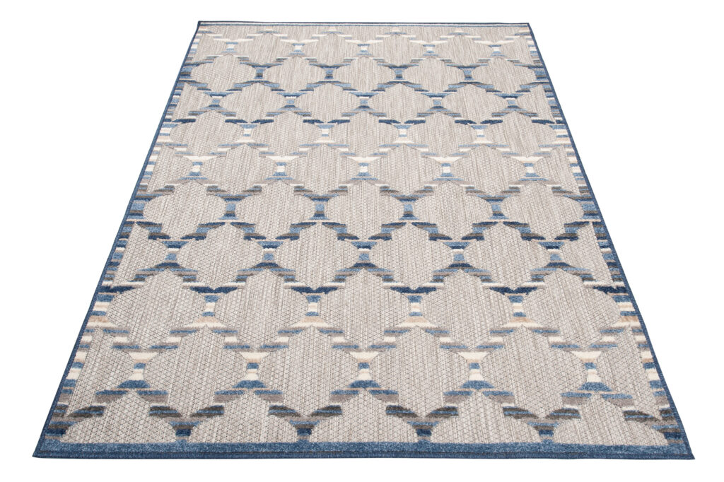 Buitenkleed Patio Grijs Blauw Trellis