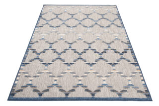 Buitenkleed Patio Grijs Blauw Trellis