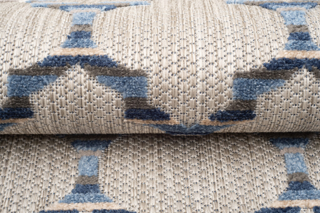 Buitenkleed Patio Grijs Blauw Trellis