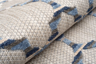 Buitenkleed Patio Grijs Blauw Trellis