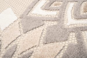 Vloerkleed Buitenkleed Patio Creme Grijs Bloemen