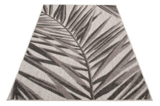 Buitenkleed Patio Grijs Beige Bladeren