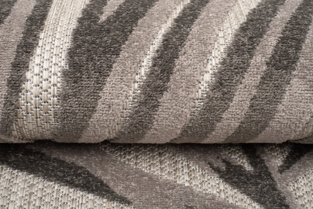 Buitenkleed Patio Grijs Beige Bladeren