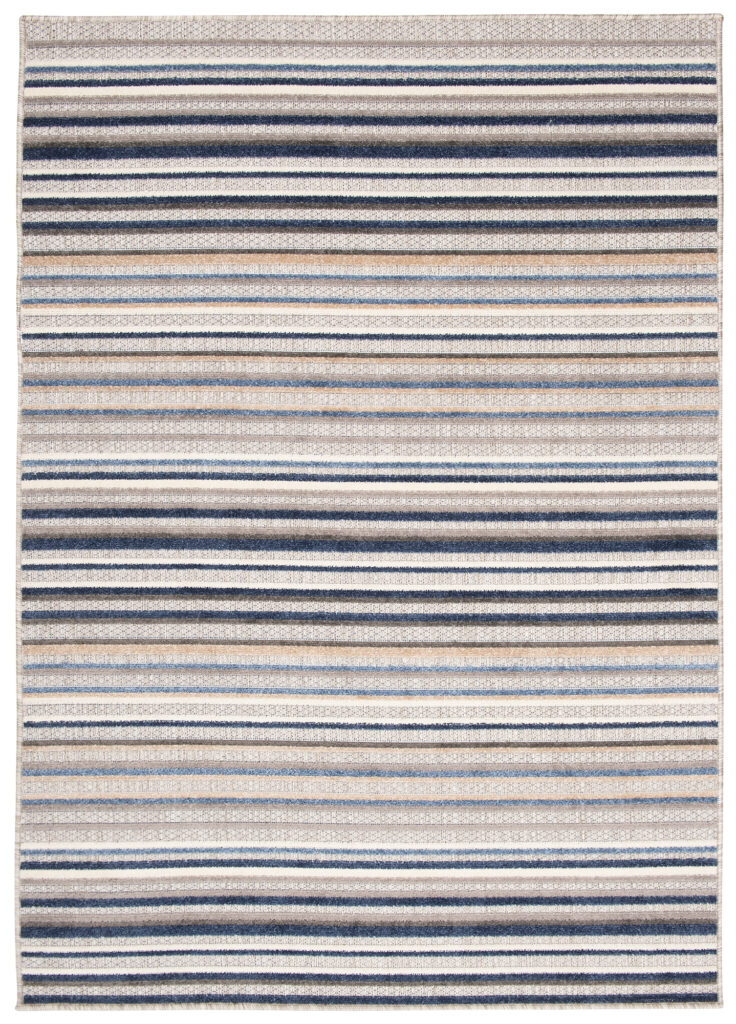 Buitenkleed Patio Grijs Blauw Gestreept