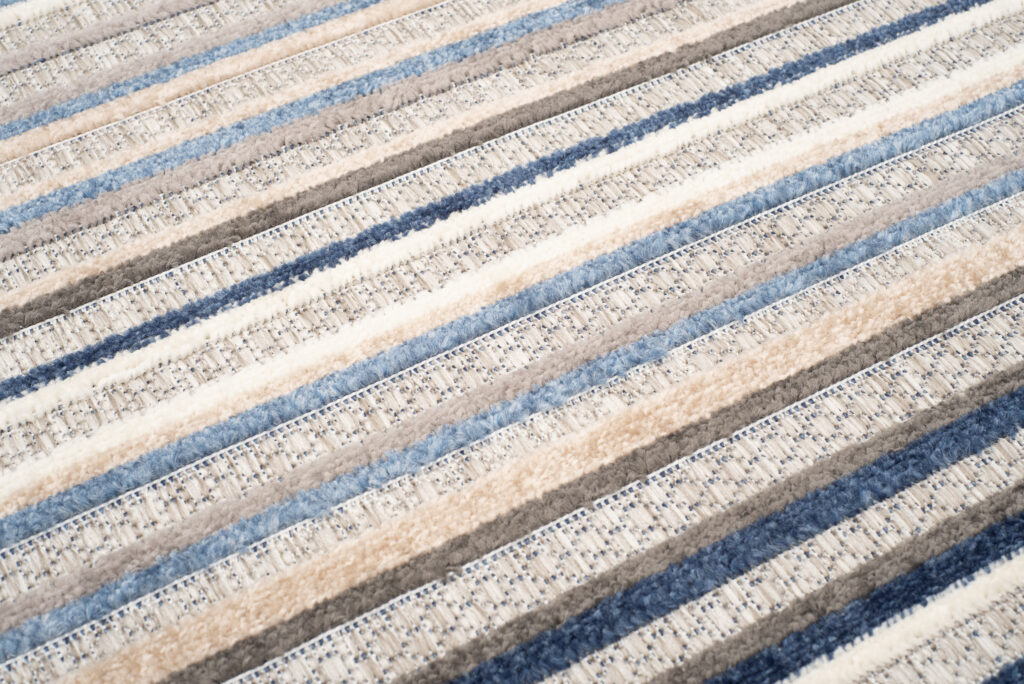 Buitenkleed Patio Grijs Blauw Gestreept