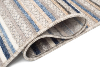 Buitenkleed Patio Grijs Blauw Gestreept