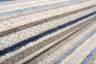Buitenkleed Patio Grijs Blauw Gestreept
