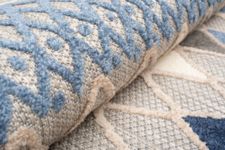 Buitenkleed Patio Grijs Blauw Ethno