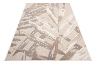 Buitenkleed Patio Creme Grijs Bladeren