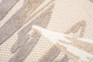 Buitenkleed Patio Creme Grijs Bladeren