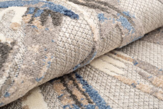 Buitenkleed Patio Grijs Blauw Bladeren