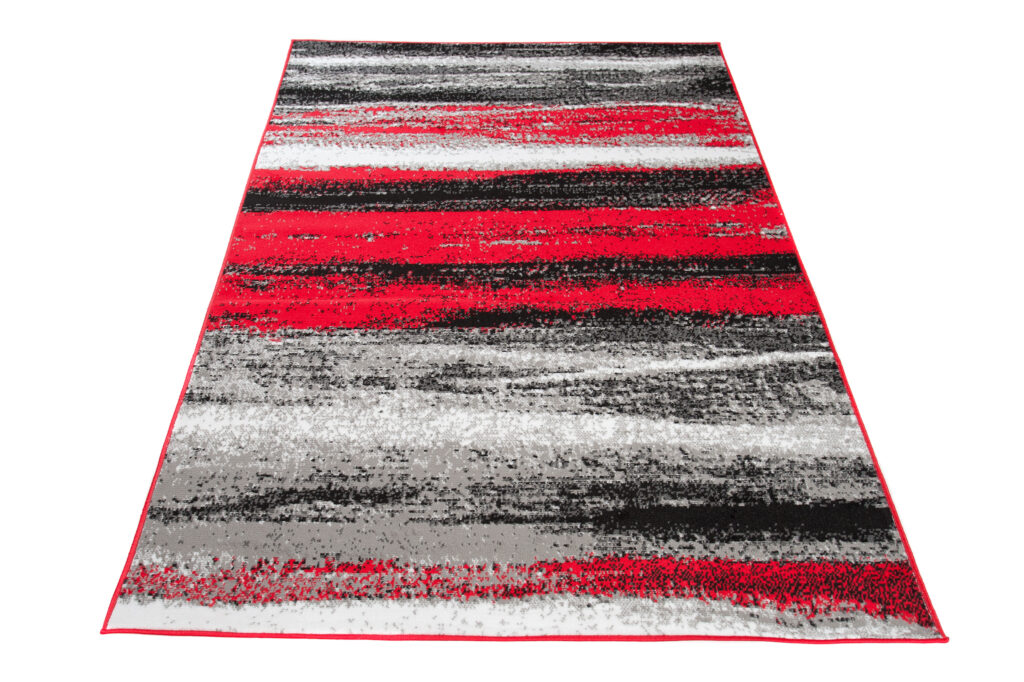 Vloerkleed Maya Grijs Rood Strepen