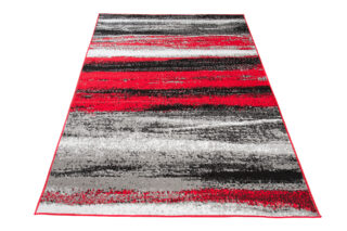 Vloerkleed Maya Grijs Rood Strepen