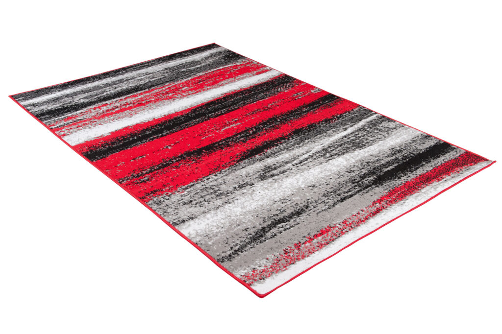 Vloerkleed Maya Grijs Rood Strepen