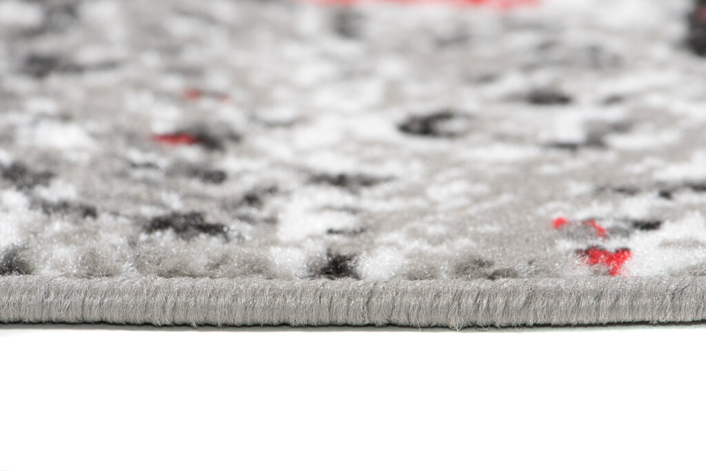 Vloerkleed Maya Grijs Rood Gewreven